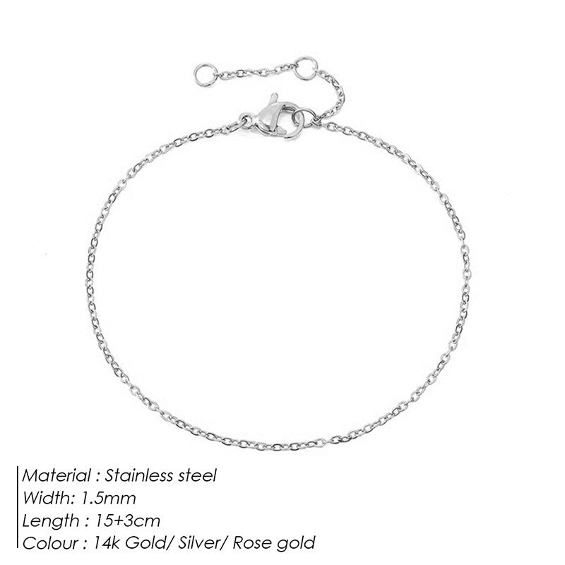 Stainless Steel Multi Layer Chain Bracelet U Shaped Design Electroplating Elegant Bracelet for Women and Girls