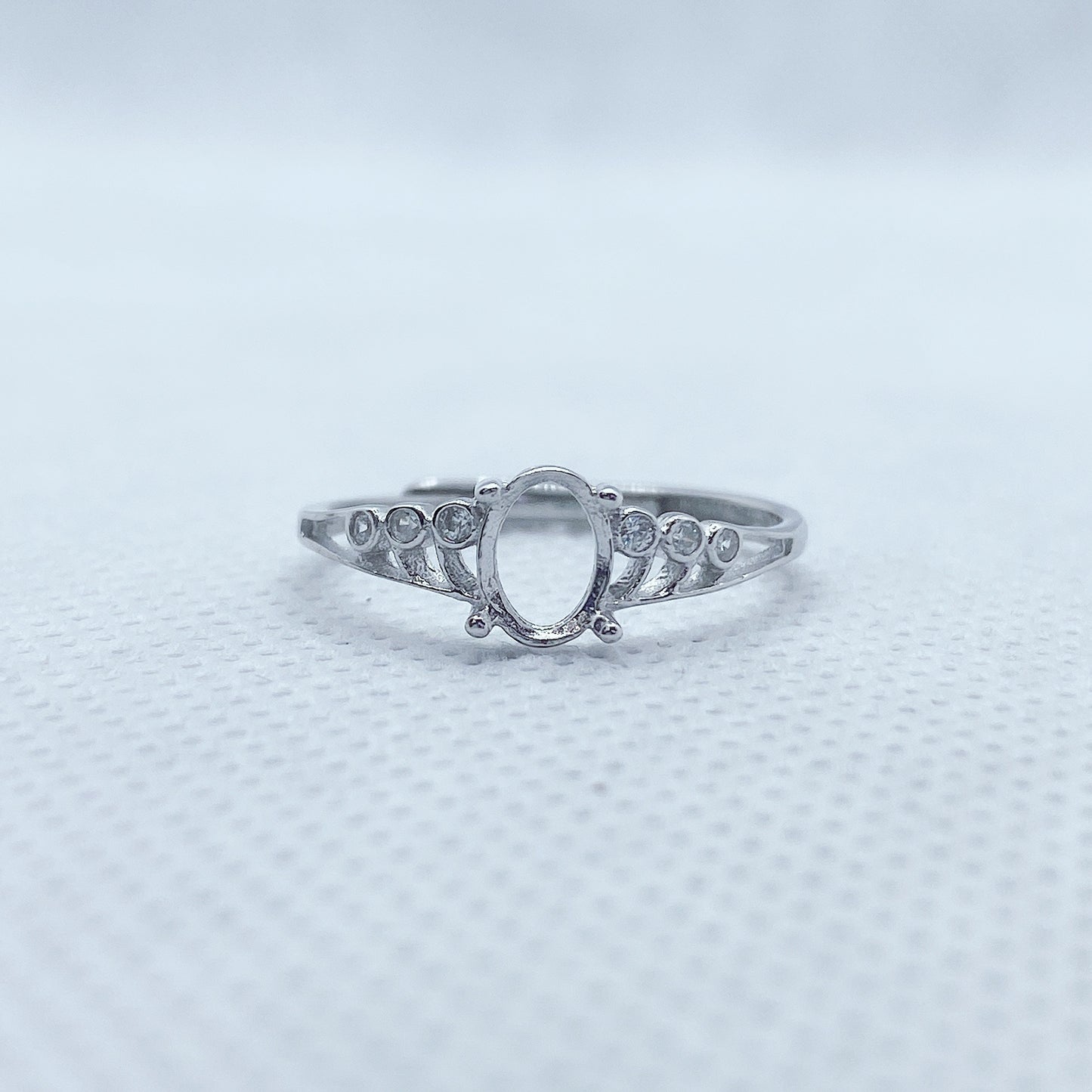 Sterling Silver Ring Holder 5x7mm Four Prong Empty Ring Base For Women Diy Jewelry Making Ring Setting For You