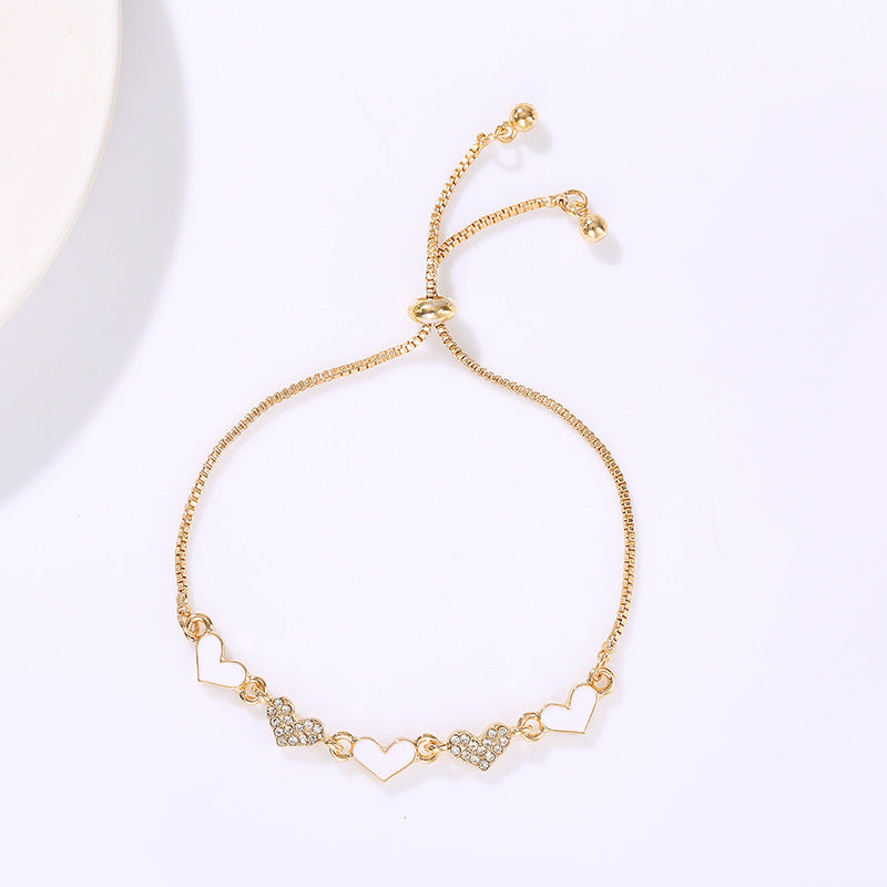 Womens Star Zircon Flower Bracelet Alloy Jewelry Gift