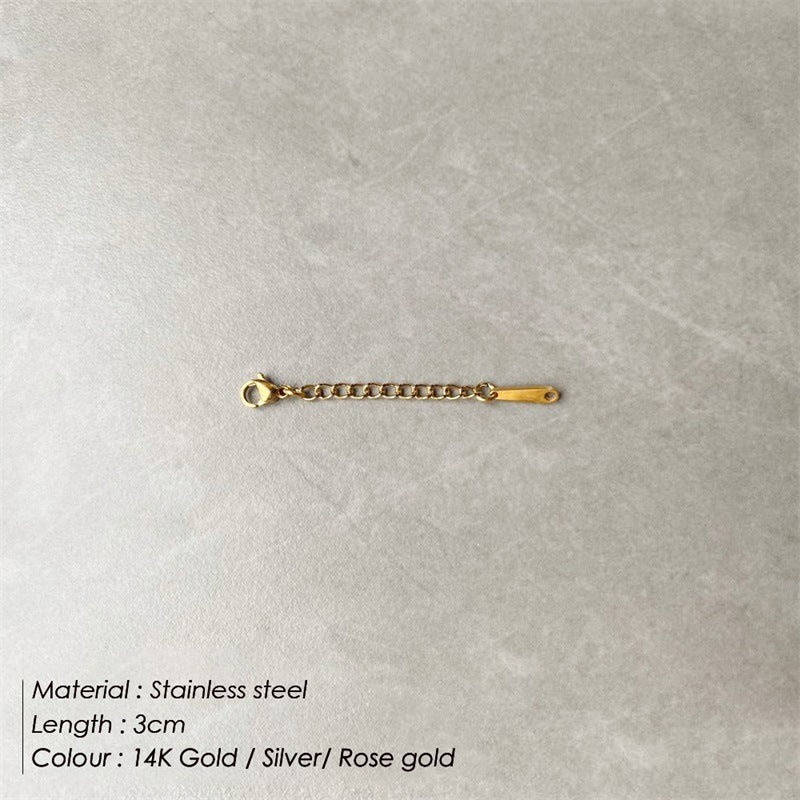 Stainless Steel Jewelry Extension Chain Adjustable Simple Design Long Tail Extender For DIY Necklace Bracelets