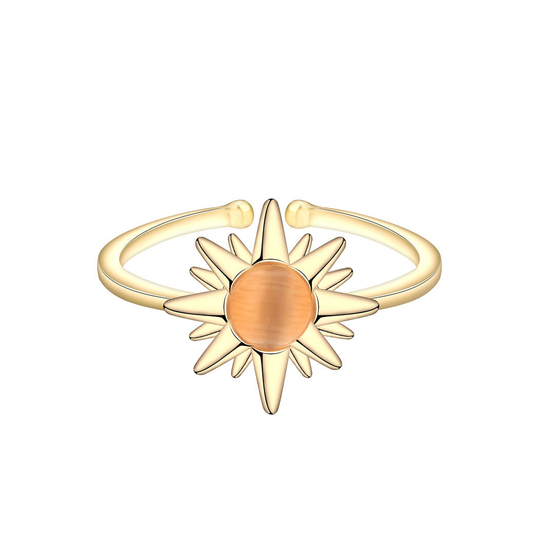 Geometric Puzzle Ring For Women Metal Statement Jewelry In Gold And Silver Electroplated Opening Fits Easy Wear