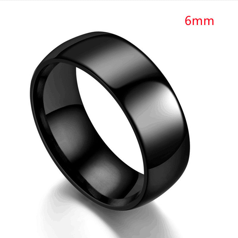 Unisex Stainless Steel Ring For Couples U Shaped Geometry Design Wedding Birthday Celebration Gift Widths 4mm 6mm 8mm