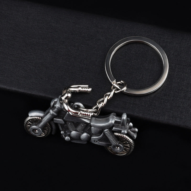 Motorcycle Keychain Retro 3D Keyring Zinc Alloy Unisex Gift For Men And Women Motorcycle Enthusiasts Gift Car