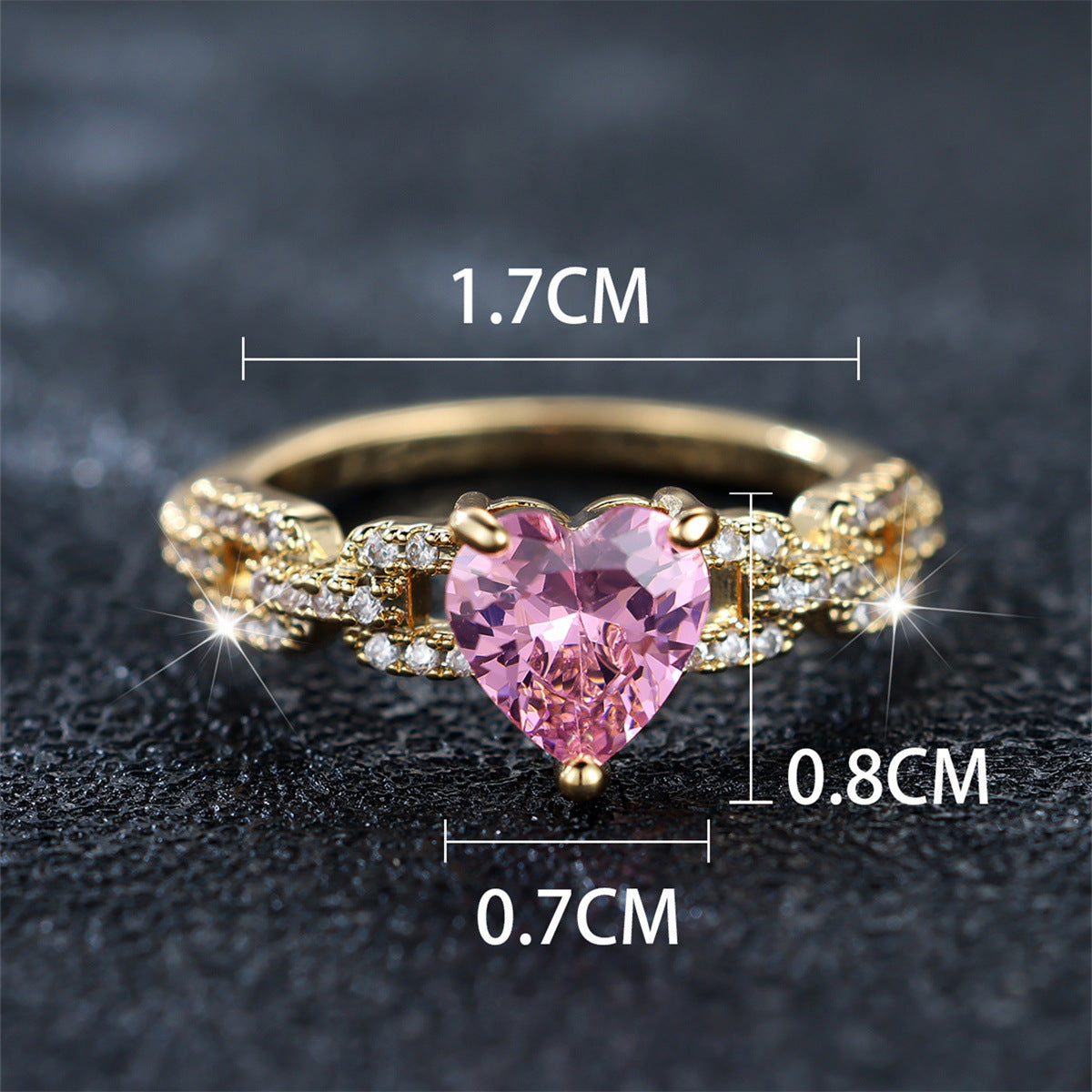 Heart Shaped Love Ring Copper Electroplated Jewelry For Women Simple Elegant Durable Accessory For Women Gifts