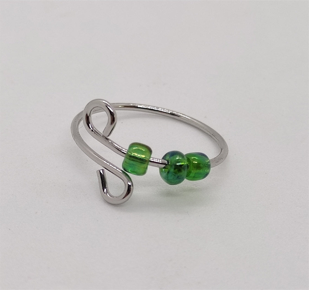 Rotating Anxiety Relief Ring Adjustable Fidget Band Geometric Alloy Electroplated Fashion Ring Cute Knuckle Ring