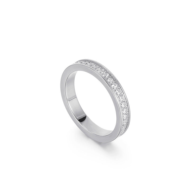 Geometric Titanium Steel Ring Band Gold Tone Jewelry For Women Simple Durable Everyday Gift For Her Nickel Free