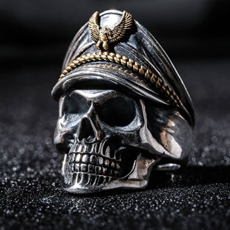 Mens Vintage Titanium Steel Anchor Ring Polished Silver Retro Punk European American Fashion Jewelry Vintage Look