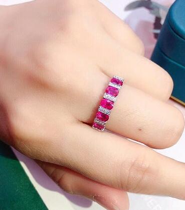 Womens Ring Colorful Gemstone Geometric Design Electroplated White Steel Brass Jewelry Elegant Geometric Rings