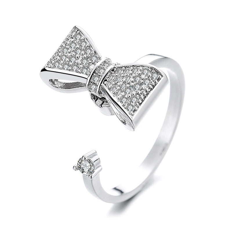 Spinner Ring For Women Flower Bee Elegant Adjustable Stress Release Accessory Gothic Jewelry Trendy Ideal Gift