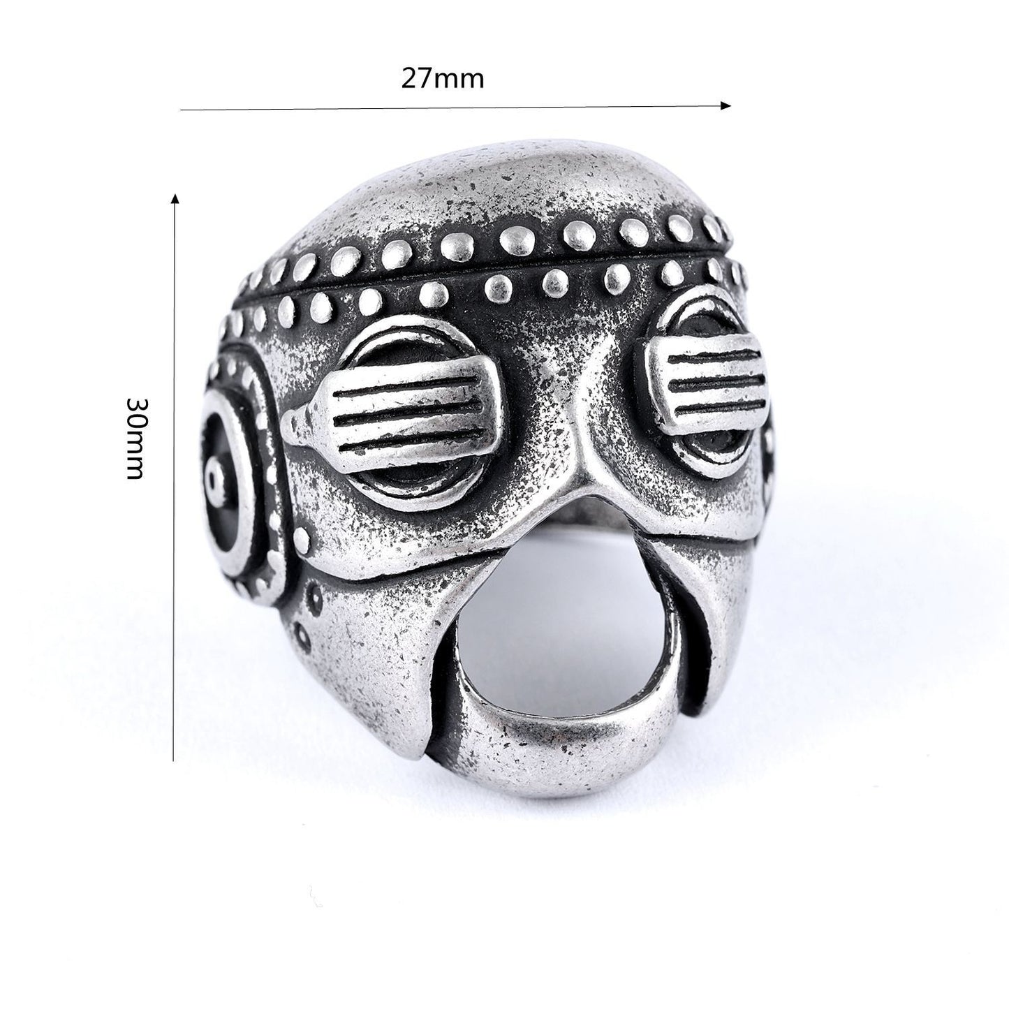 Vintage Accessories Skull Mask Stainless Steel Punk Men's Ring