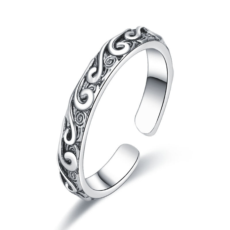 Couple Copper Rings Set Adjustable His Hers Geometric Design With Electroplated Finish Stylish Jewelry Couples