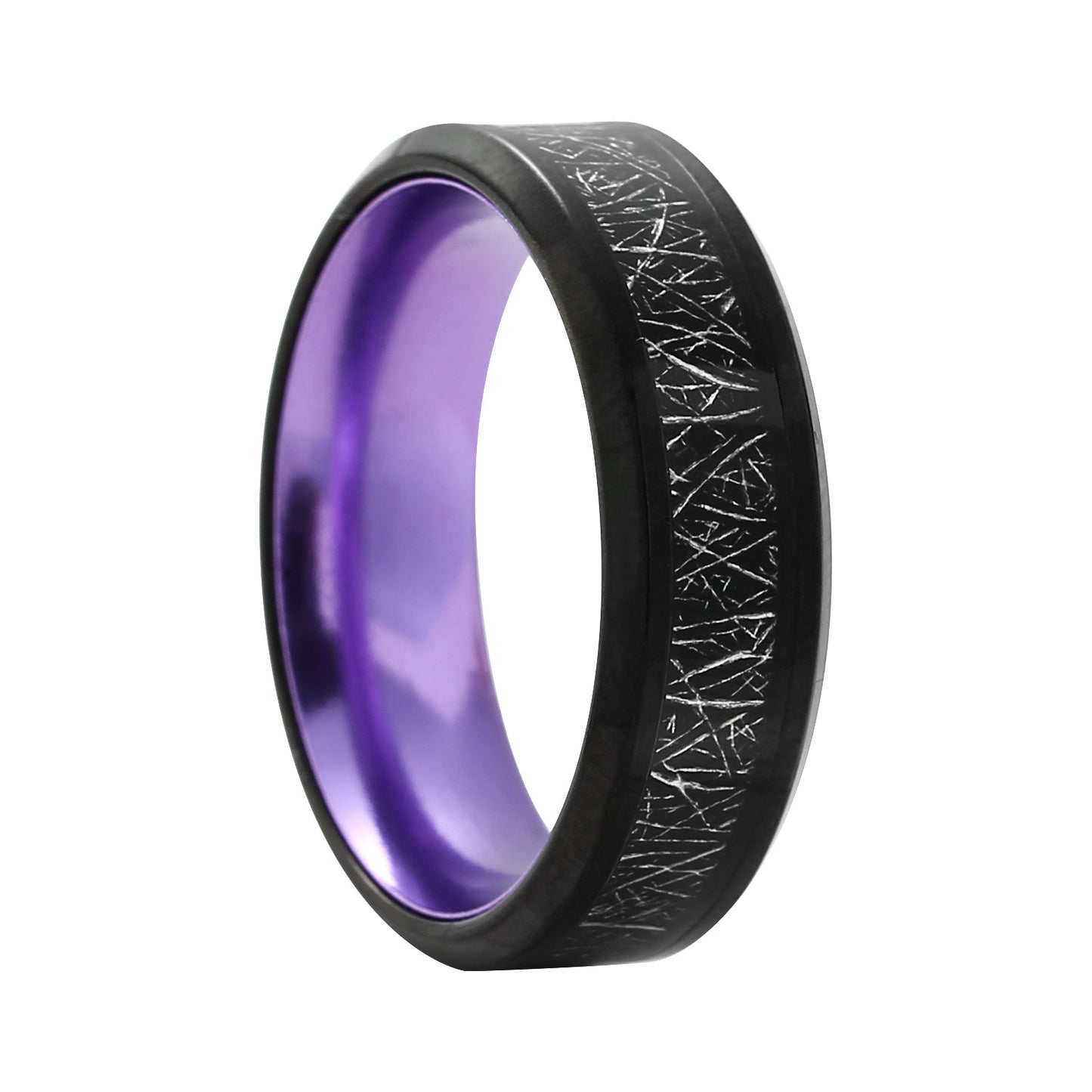 Titanium Steel Ring Imitation Black Meteorite Unisex Crown Style Jewelry Size 7 8 9 10 11 Sleek Design For Daily Wear