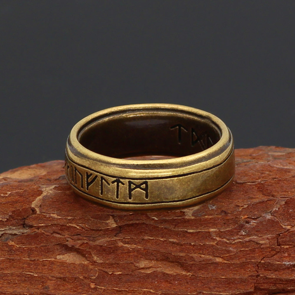 Stainless Steel Ring Ancient Bronze Size 8 9 10 11 12 Stylish Simple Personality Accessories Ring Stylish Ring