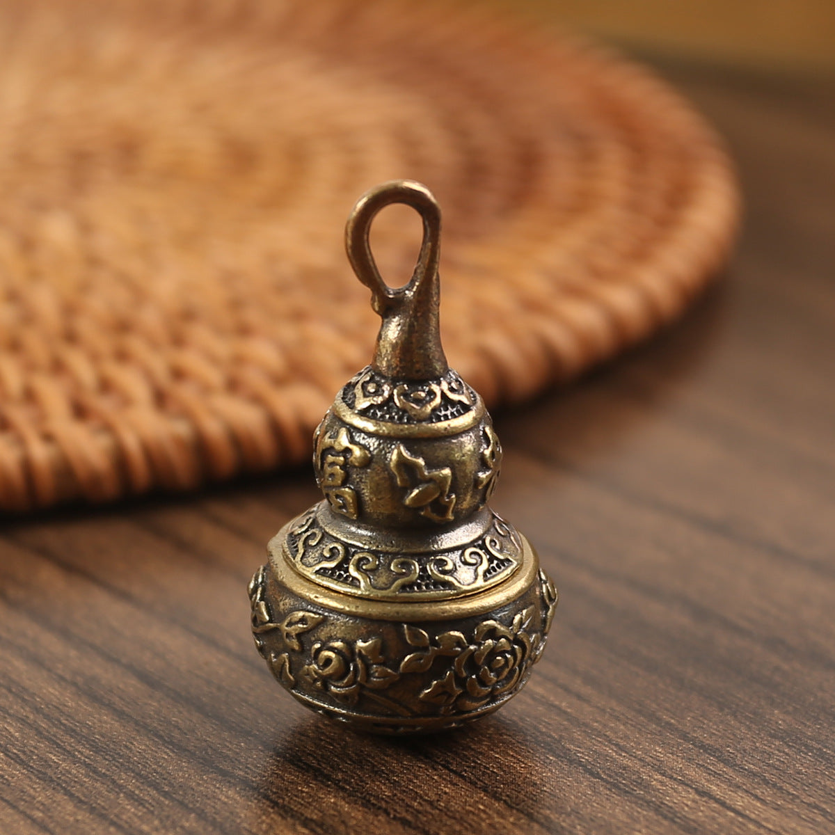 Gourd Keychain Pure Copper Pendant With Rich National Style Design For Keys Bags Holiday Gift And Everyday Use