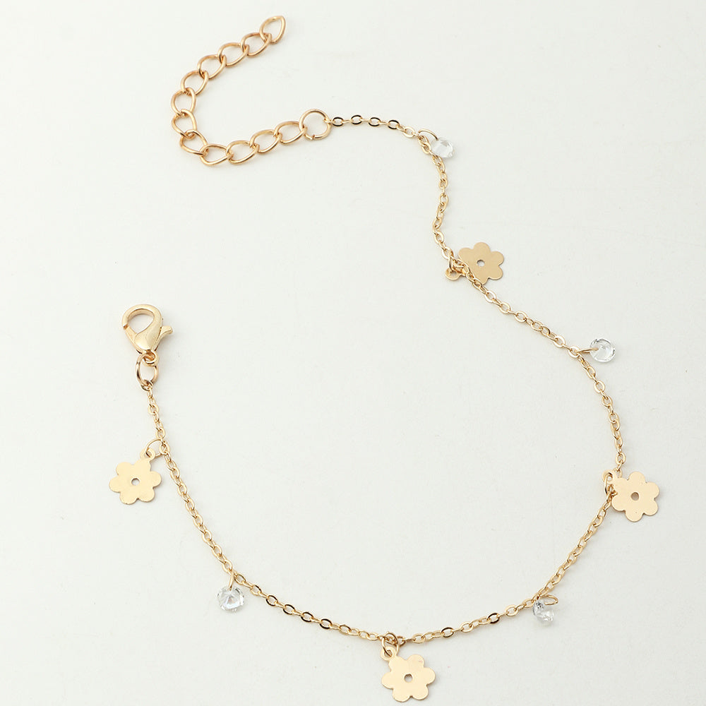 Womens Pearl Anklet Geometric Design Simple Jewelry Individually Packed Ankle Bracelet For Women Pearl Element