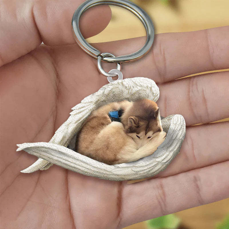 Dog Keychain Acrylic Fashion Accessory With Single Sided Printing Durable Key Ring 4 5 CMs Gift For Dog Lovers