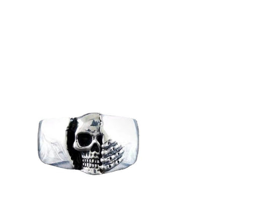 Mens Skull Ring Zinc Alloy Retro Punk Motorcycle Biker Jewelry Gift For Men Skull Design Durable Accessory Pro