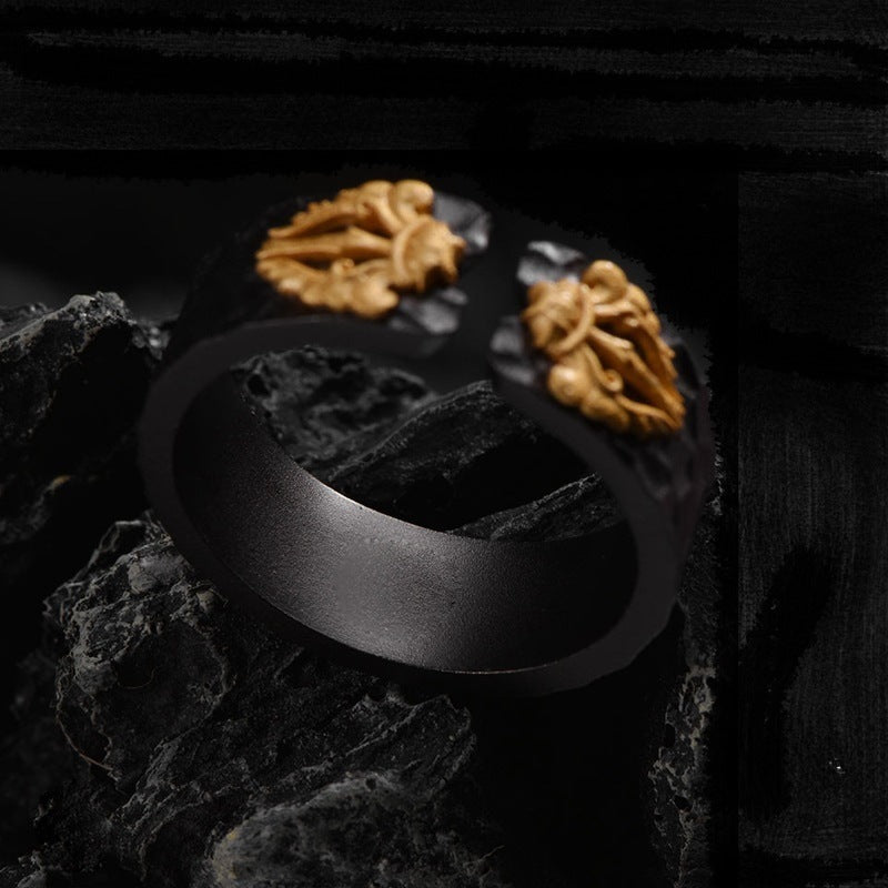 Womens Vintage Ring Adjustable Retro Geometrical Alloy Ring Electroplated Fashion Jewelry Statement Piece Women