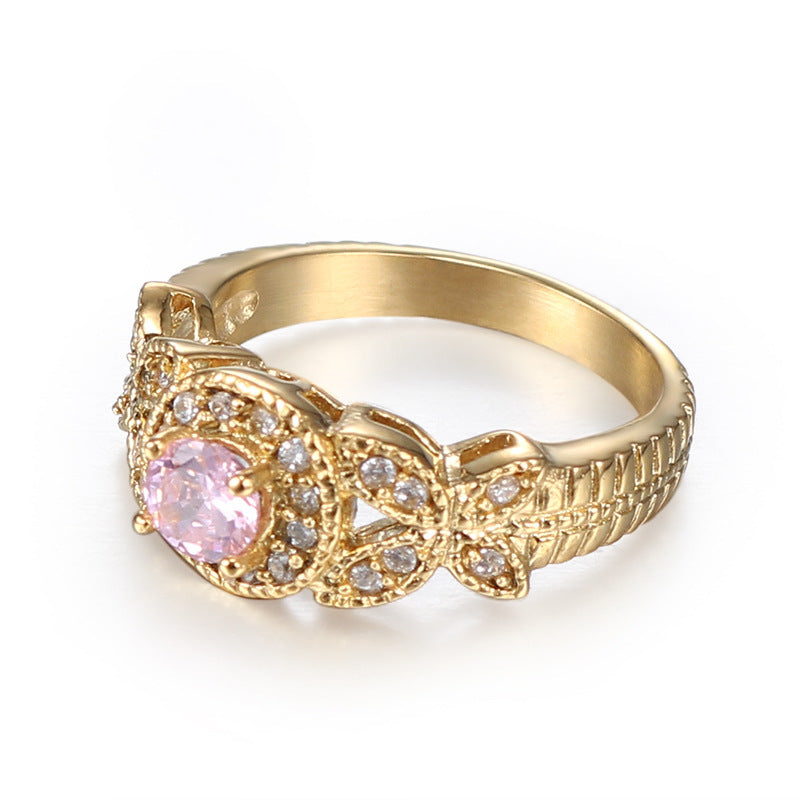 Stainless Steel Ring Geometric Inlaid Ornament Durable Polished Versatile Everyday Fashion Jewelry Modern Look