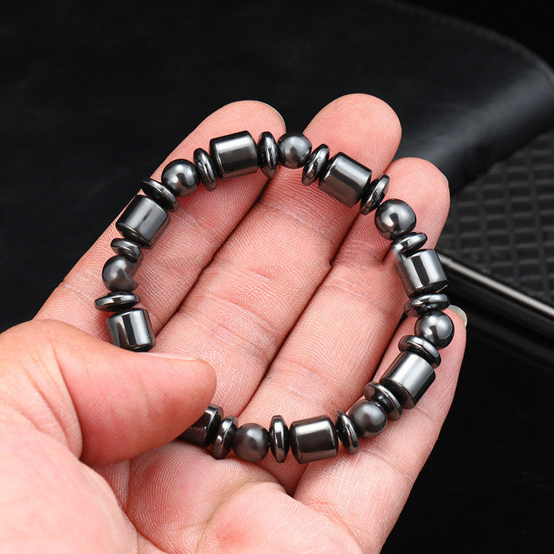 Geometric Black Gallstone Bracelet For Men And Women European Fashion Jewelry Gift Bangle Unisex Geometric Accessory