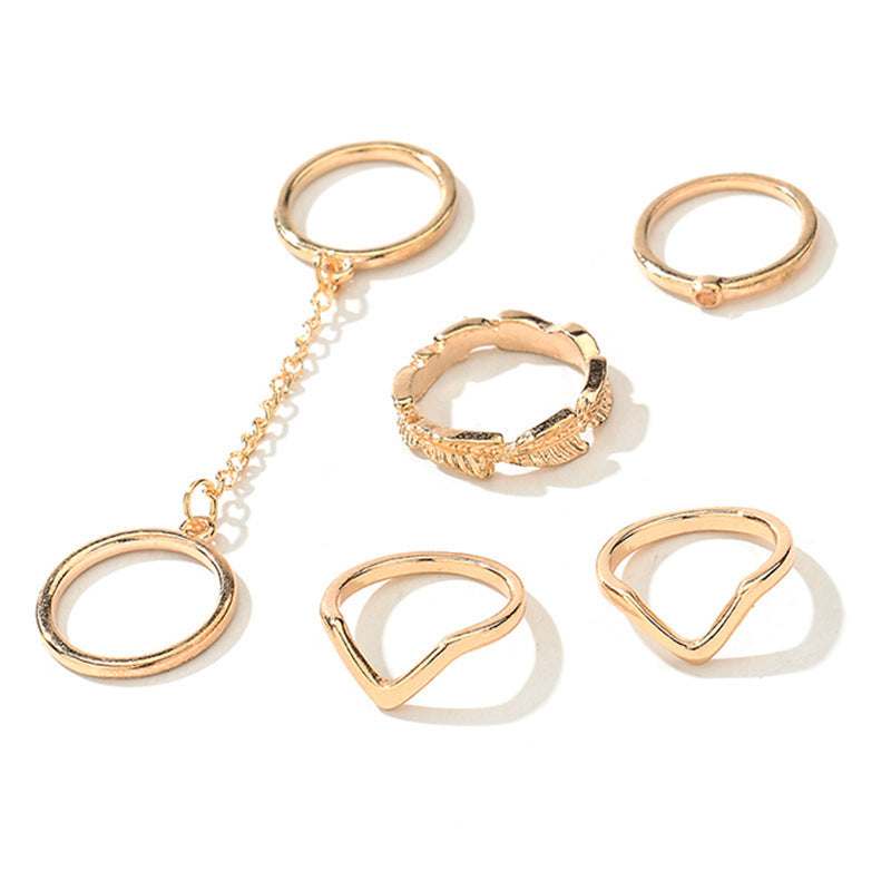 Geometric Alloy Ring with Diamond Electroplated Gold Finish
