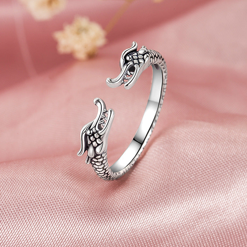 Dragon Ring In 925 Silver Electroplated Fashion Jewelry With Faucet Design Statement Ring Size 14 Gift Box Now