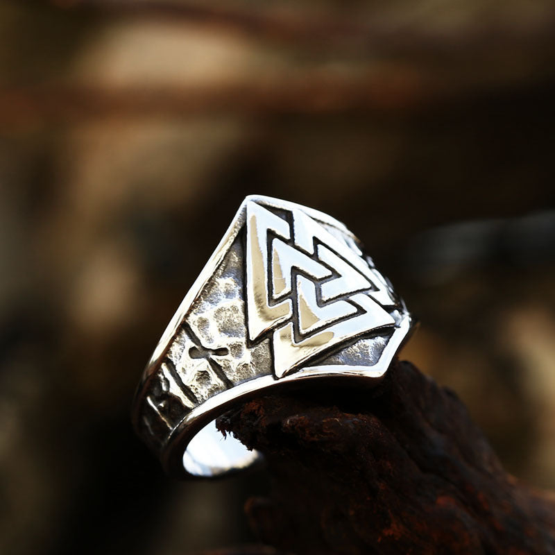 Men Titanium Steel Ring Retro Simple Fashion Polished Geometric Design Durable Everyday Wear Versatile Jewelry