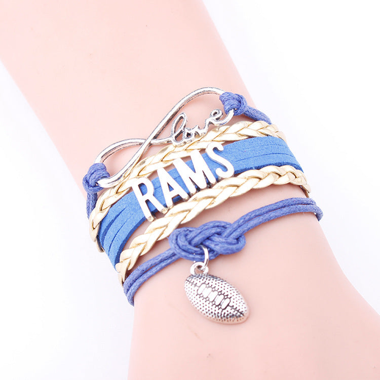 Unisex Leather Bracelet With Love Pendant Letter Charm Multi Layer Woven European Style Gift Anniversary Event