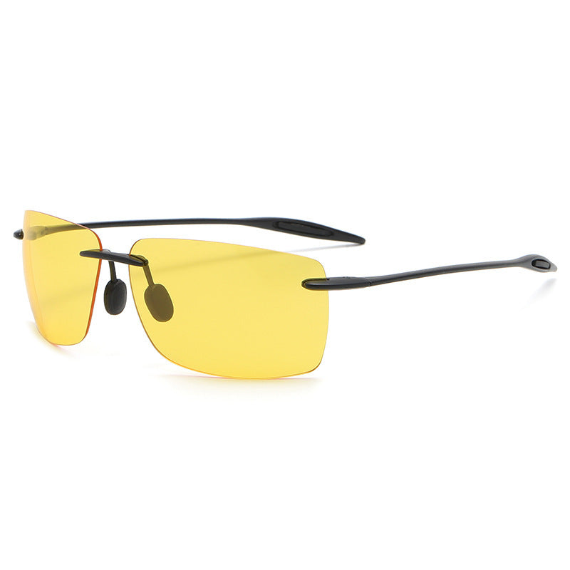 Mens Night Vision Driving Glasses Yellow UV400 Anti Glare