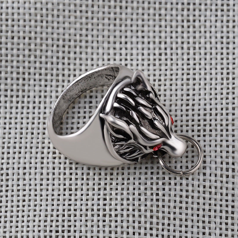 Wolf Head Ring Animal Inspired Fashion Statement Jewelry Alloy Ring for Men and Women Unique Design Fresh Look