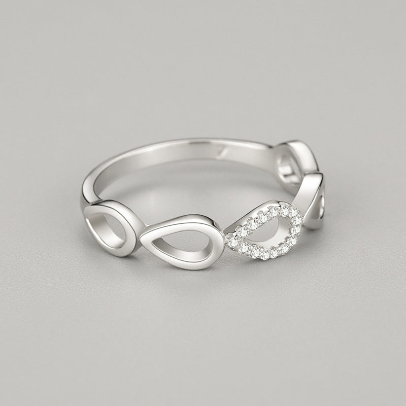 Womens Sterling Silver Ring Gold Plated Hollow Drop Design With Manmade Gemstones Fashion Jewelry US 5 6 7 8 9