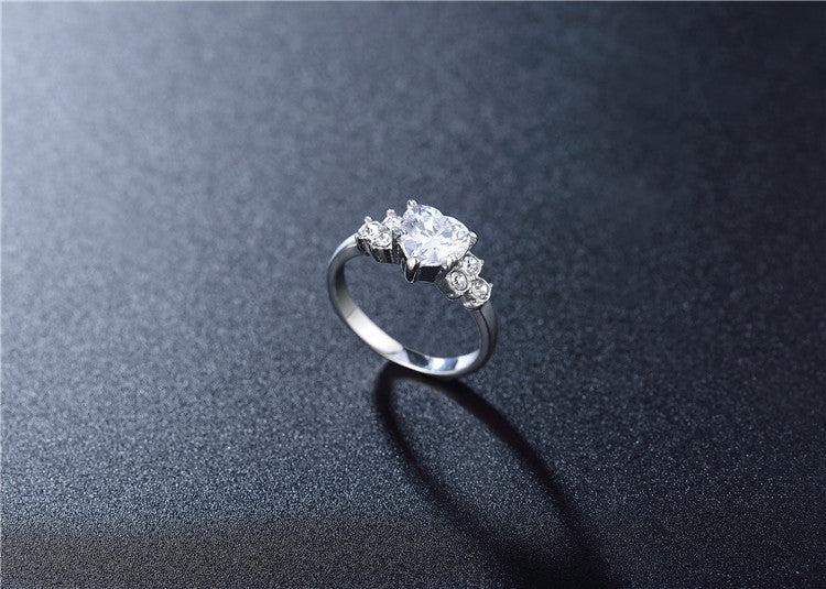 Elegant Womens Ring Diamond Zircon Titanium Steel Fashion Jewelry For Anniversary Gift Elegant Style For Women