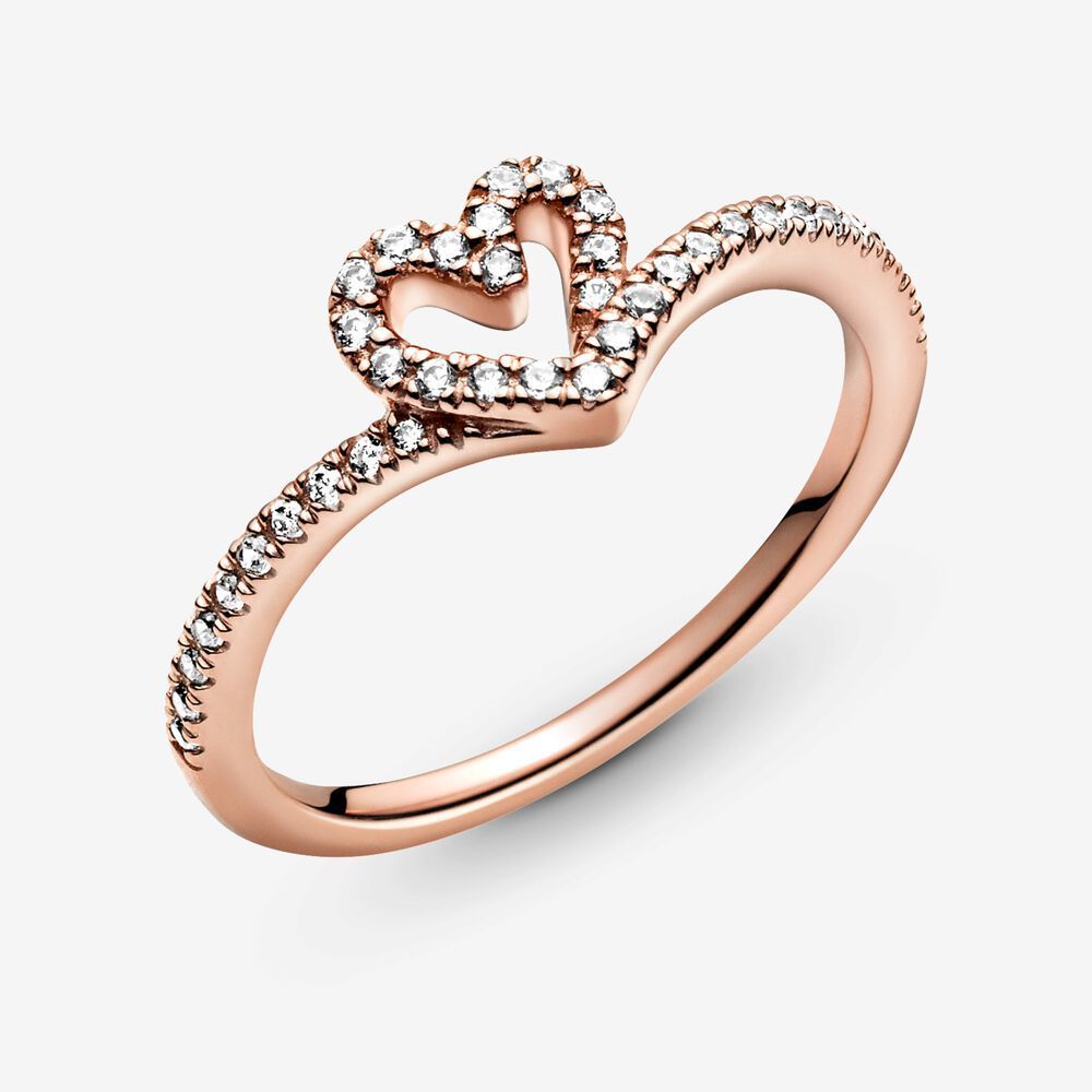 Silver Plated Hollow Love Ring Women Zircon Rose Gold White Gold Finish No 5 6 7 8 9 Material Silver Style Zircon