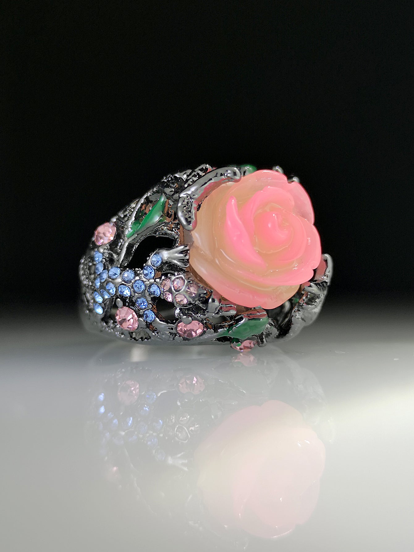 Geometric Resin Alloy Ring For Women Daily Wear Sleek