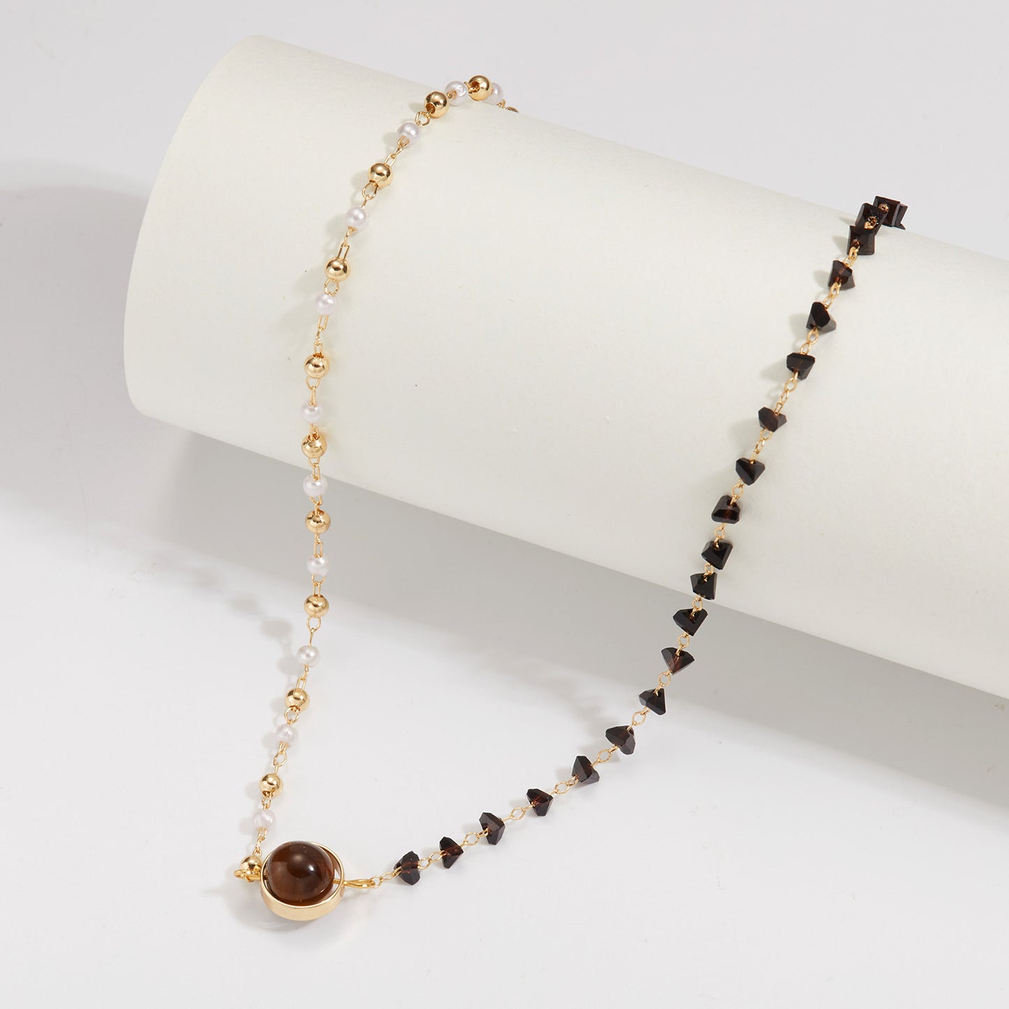 Womens Crystal Bracelet With Pearl Bead Chain Elegant Ball Bracelet Fashion Jewelry For Women Girls Artificial