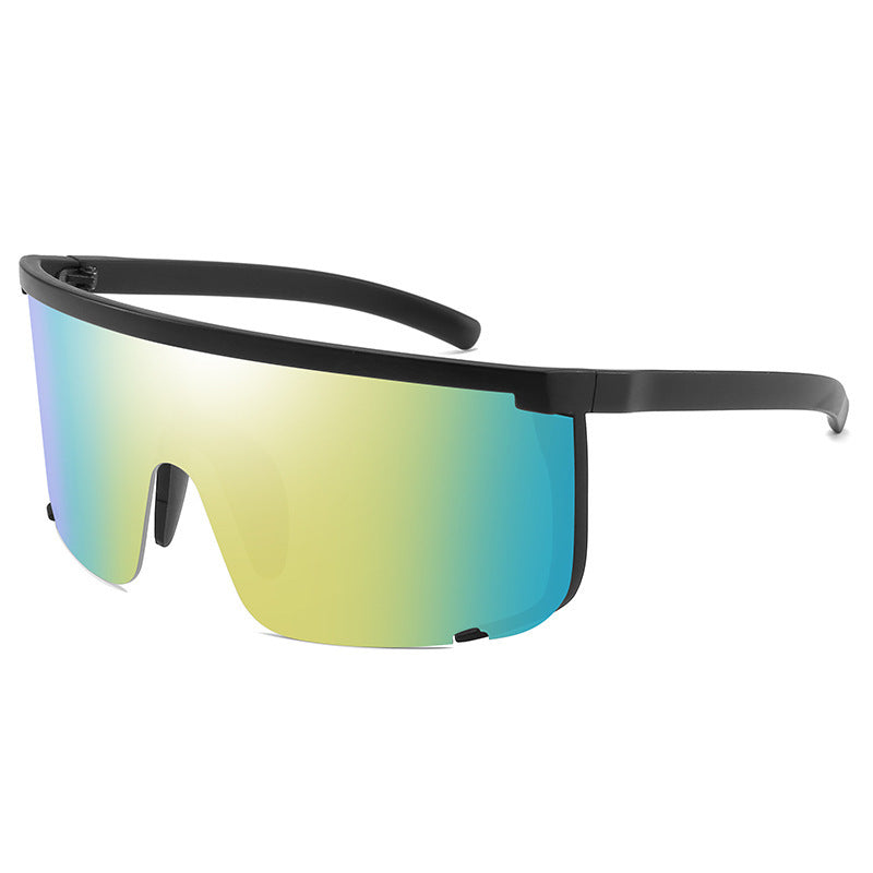 Sports Sunglasses Windproof Large Frame PC Lens Riding Glasses Motorcycle Semi Rimless Eye Protection Colorful