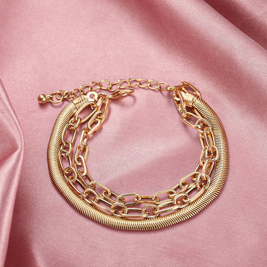 Geometric Design Womens Anklet Bracelet Alloy Ankle Chain with Lock Key and Pearl Everyday Wear Fashionable Everyday