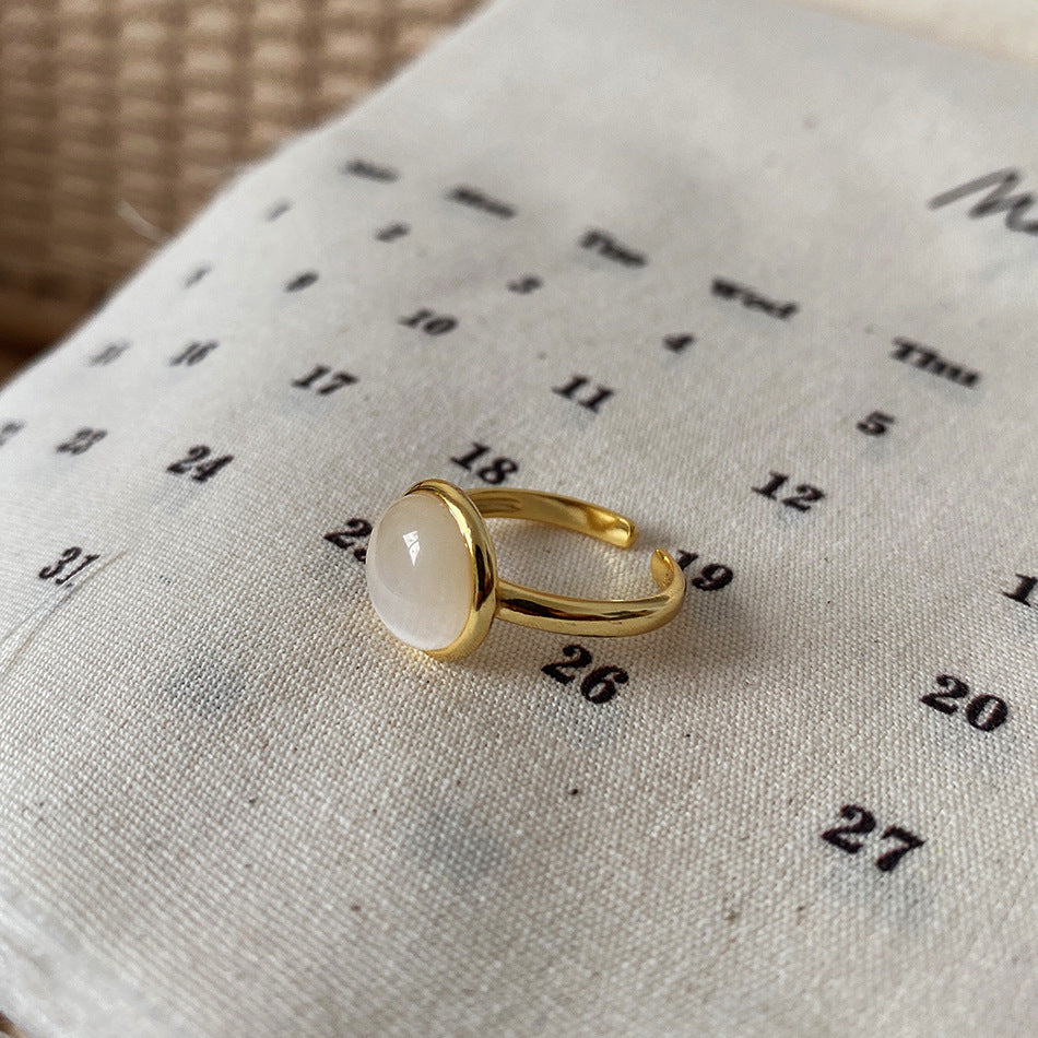 Opal Ring for Women 925 Silver Gold Finish Jewelry Everyday