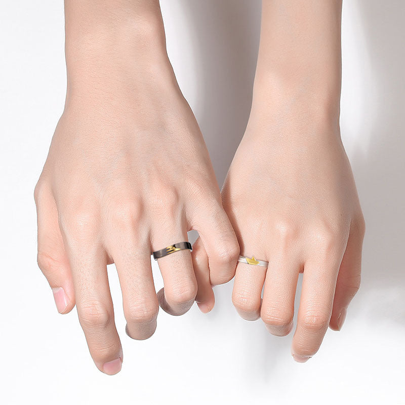 Couple Rings Set For Him And Her Geometric Fashion Jewelry Simple Band Anniversary Promise For Special Moments