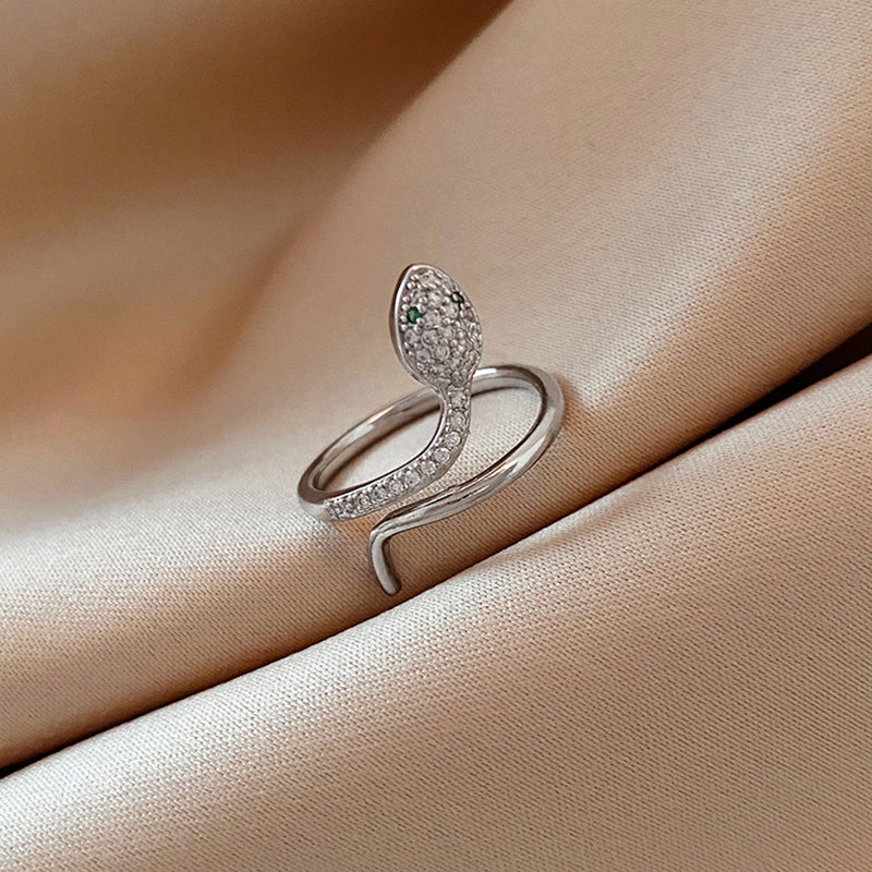 Adjustable Insect Ring Zircon Stones Copper Open Style