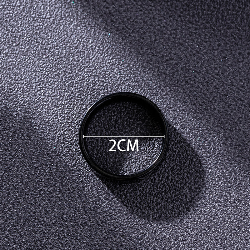 Black Stainless Steel Ring Zodiac Constellation Stars Geometric Shape PunkHipHop Fashion Ring ForMen AndWomen