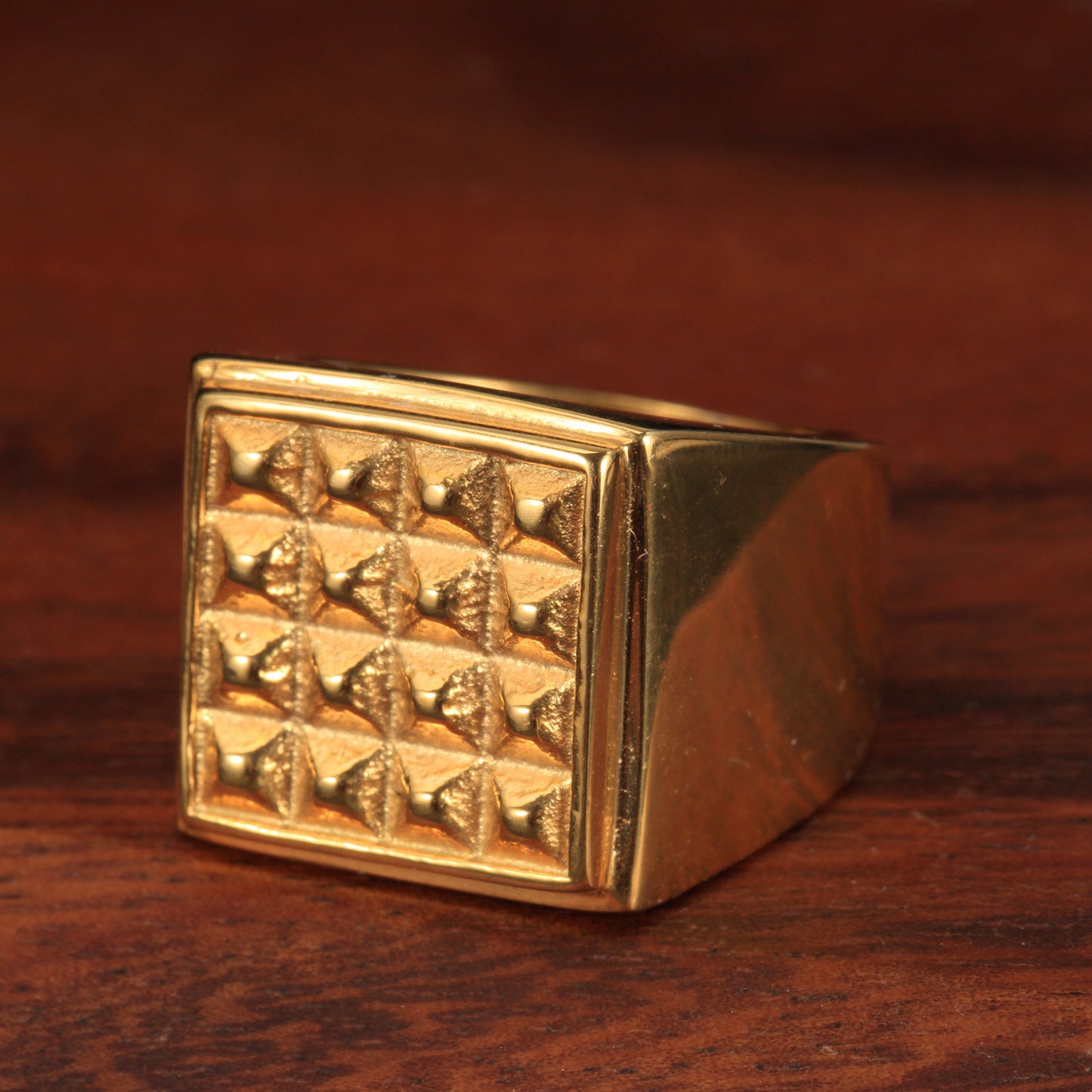 Stainless Steel Ring For Men Geometric Ring Electroplated Domineering Statement Jewelry Gift Black Gold Silver