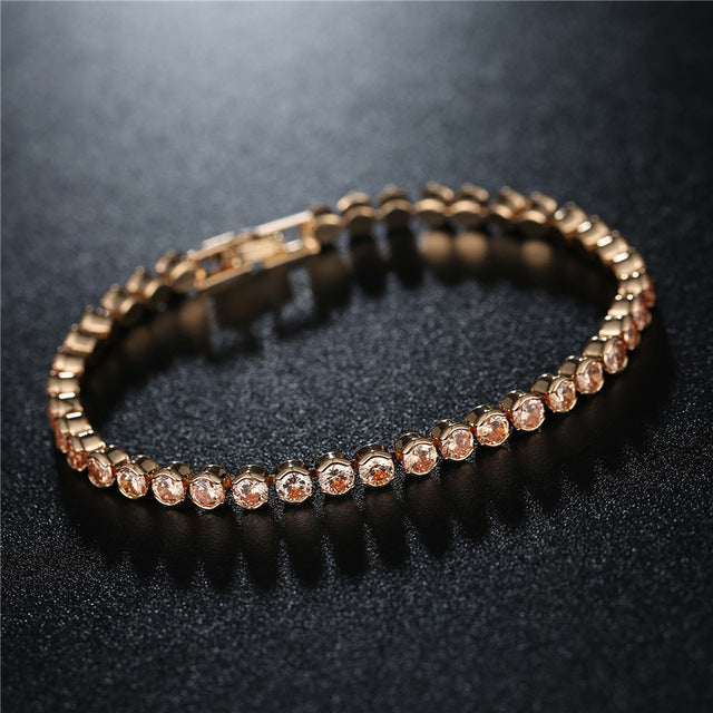 Womens Copper Bracelet With Crystal Inlay Elegant Bangle Design Fashion Jewelry For Women And Girls Shine Star