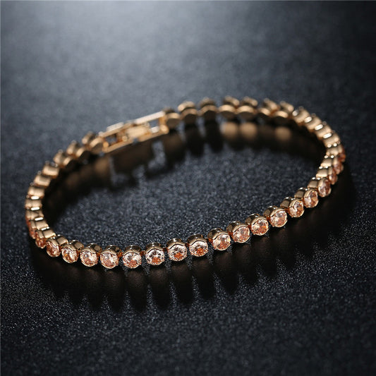 Womens Copper Bracelet With Crystal Inlay Elegant Bangle Design Fashion Jewelry For Women And Girls Shine Star