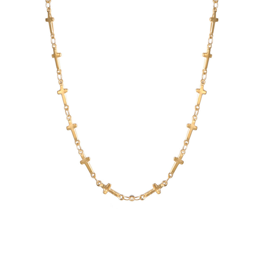 Stainless Steel Cross Necklace Geometric Pendant For Men And Women Fashion Jewelry Gift For Everyday Wear Gift