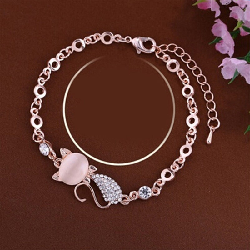 Planet Double Layer White Gold Plated Copper Bracelet Adjustable Chain Jewelry For Her Dainty Gift Set For All