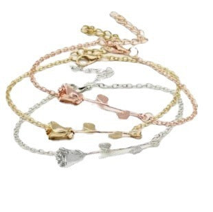 Rose Flower Bracelet Alloy Plated Chain Exquisite Lightweight Elegant Jewelry For Women Gift High Quality Look