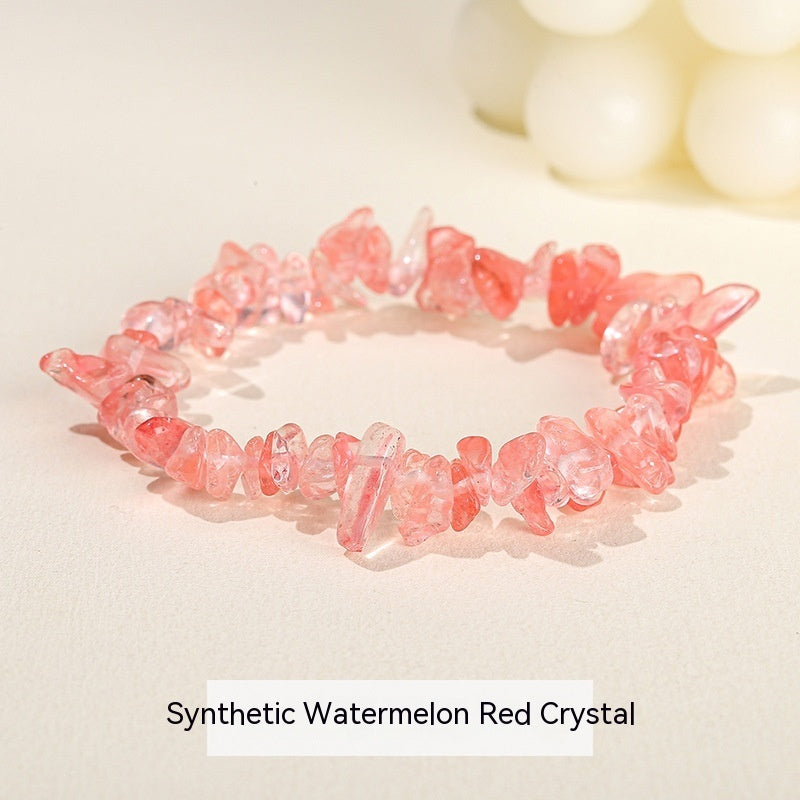 Handmade Natural Crystal Gravel Bracelet Agate Aventurine Irregular Chips Bracelet Women Unique Jewelry Gifts