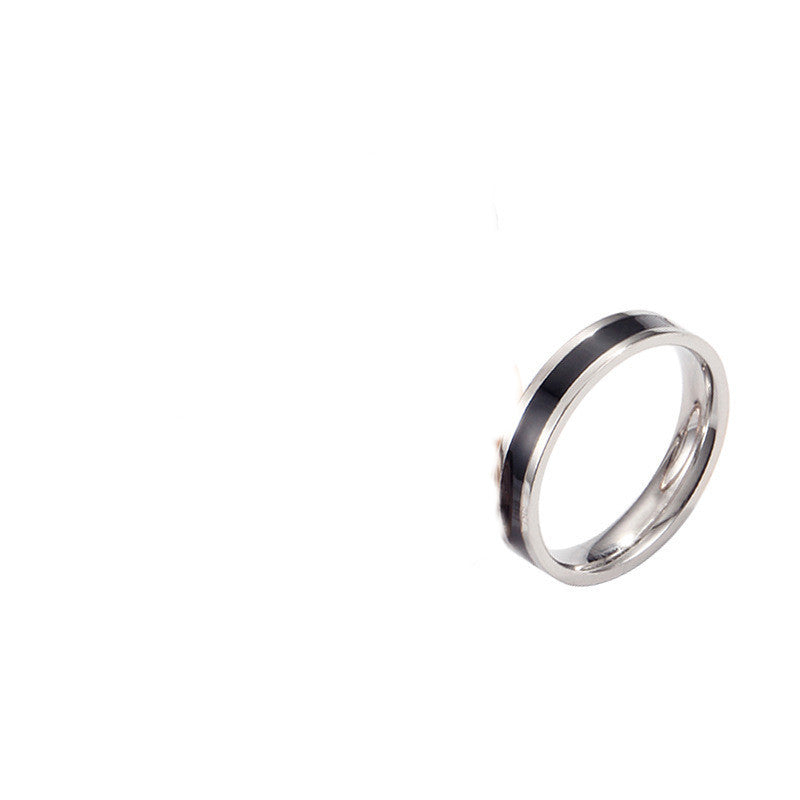 Couple Rings Titanium Steel Geometric Rings His And Hers Matching Promise Rings For Couples 4mm Width Glue Dripping