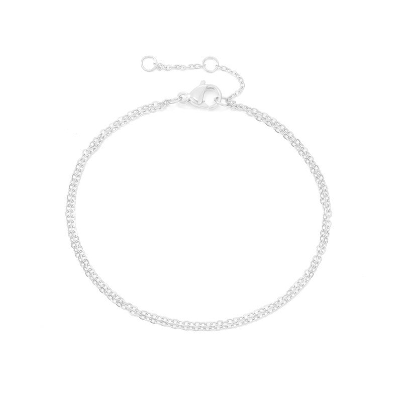 Stainless Steel Multi Layer Chain Bracelet U Shaped Design Electroplating Elegant Bracelet for Women and Girls